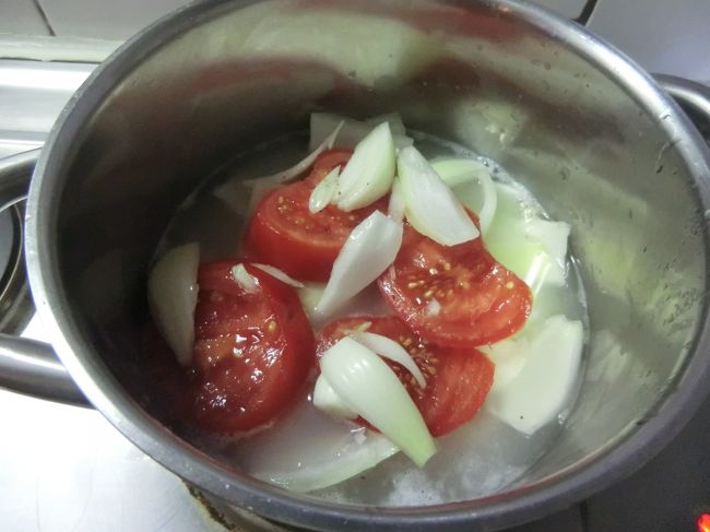 鍋にほり込みます