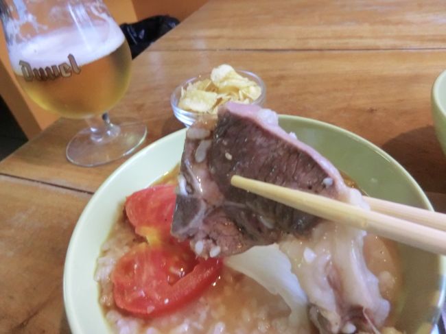 ポークが美味しい・・・しかし、生姜入れすぎましたスミマセン 女一人旅さん・・・ポン酢も入れすぎ・・・<br /><br />しかしお米は美味しかった・・・総合点７０