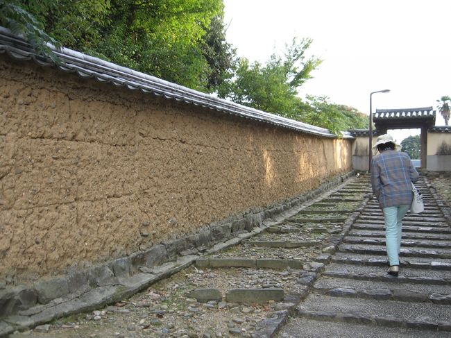 さらに戒壇院、千手堂への階段。<br /><br />古ぼけた土塀。<br />私たち以外誰も歩いていません。