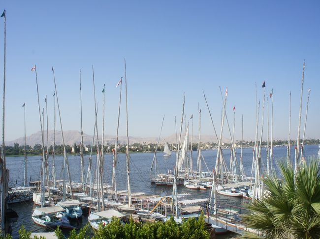 空港からホテルまでは、仕方なくタクシー利用。<br />ホテルにチェックインしたら、外に出ます。<br />そしてナイル川が！