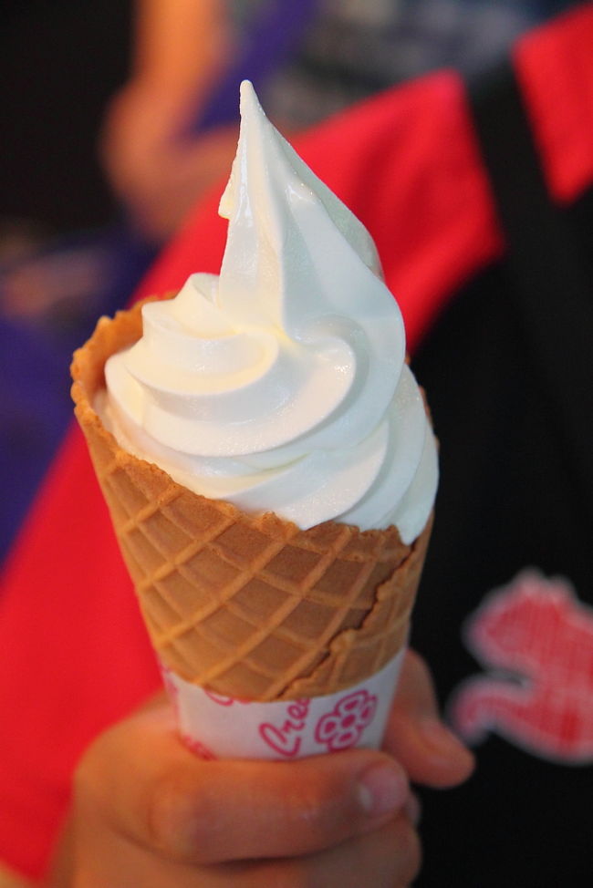 そしてソフトクリーム<br /><br />どれも甘さ控えめ、くどくなく濃厚な味と香りで<br />とても美味しいです。普通の甘味とは一線を画す<br />こだわりが実感できます。さすが健康企業。