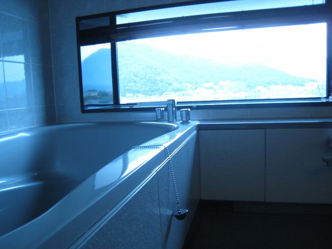 部屋のお風呂からも富士山が見えます。<br />でも、部屋の風呂はつかわんなぁ。