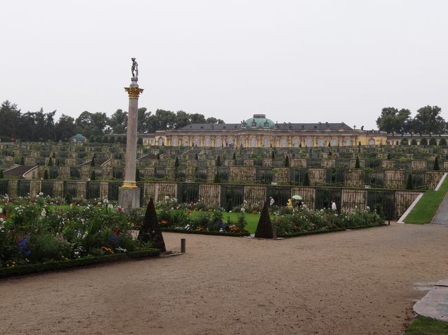 こちらが本物のサンスーシ宮殿。迫力あります。