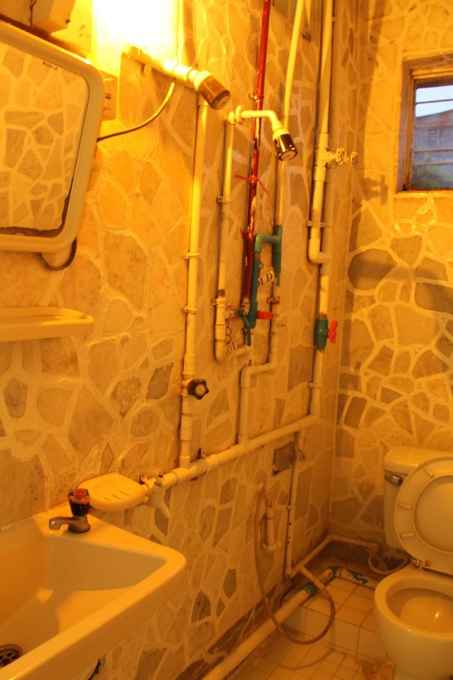 ゲットした宿は『ホワイト・ハウス・ホテル』<br />エアコン・ファン付き16ドル。<br />地球の歩き方にも載ってるとこだったよ。<br />壁がとってもかわいい♪<br />とりあえず洗濯して、シャワー浴びたらどっと疲れが。<br />シャワー浴びる時、あやうくヤケドしそうだったし（＾＾；）<br />3時間程おやすみなさい。