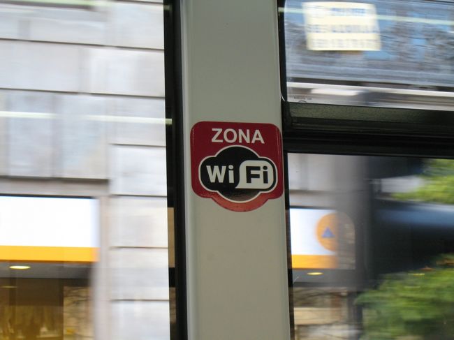 トラムの車内でWiFiが利用可能