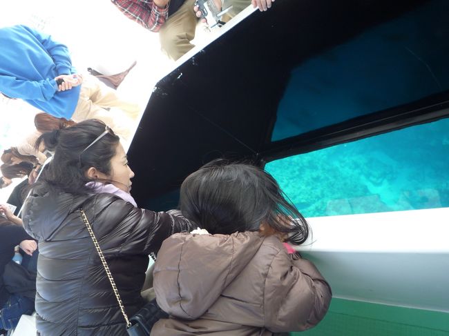 ＜第二日目＞<br />朝食は、和食の「真南風」で取りました。3000円もする朝食で、焼き魚が冷たいなんて・・・。次からはバイキングのラティーダにしました。<br /><br />気を取り直して、グラスボートに乗り込みました。