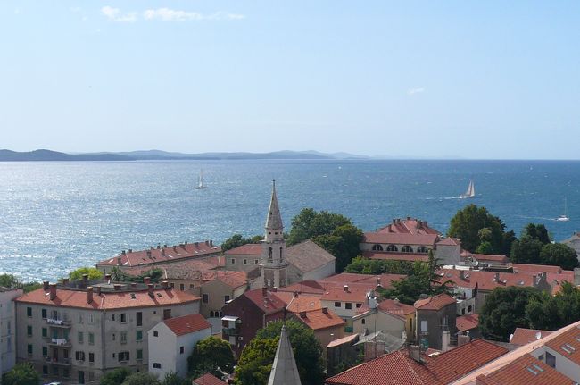 聖ストシャ大聖堂の鐘楼からのアドリア海