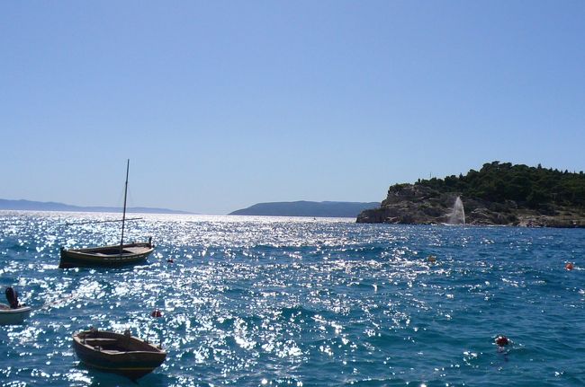ドブロブニクへ向かう途中休憩した海岸沿いの町