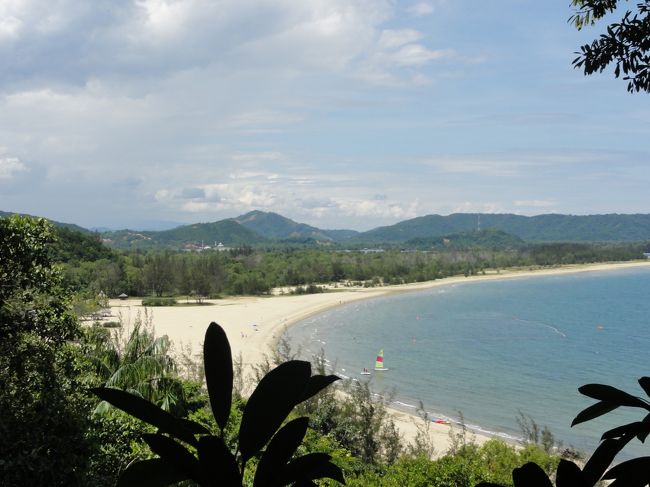 ホテルのビーチが丸見え。