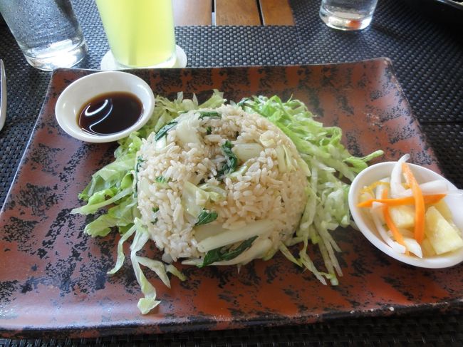 菜食主義者用のチャーハン、でも結構あっさりしておいしかった。