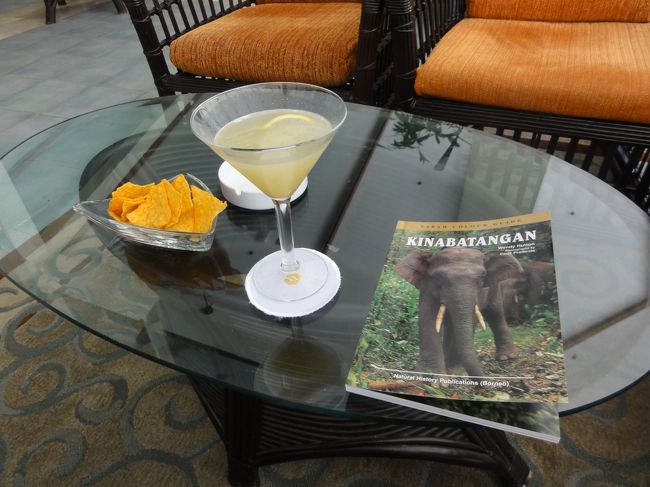 空港へのピックアップが来るまでラウンジで読書。<br />カクテルはホテルオリジナルのすっぱい系。