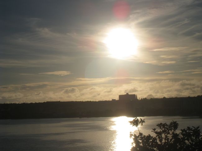 ベランダから、夕焼け。