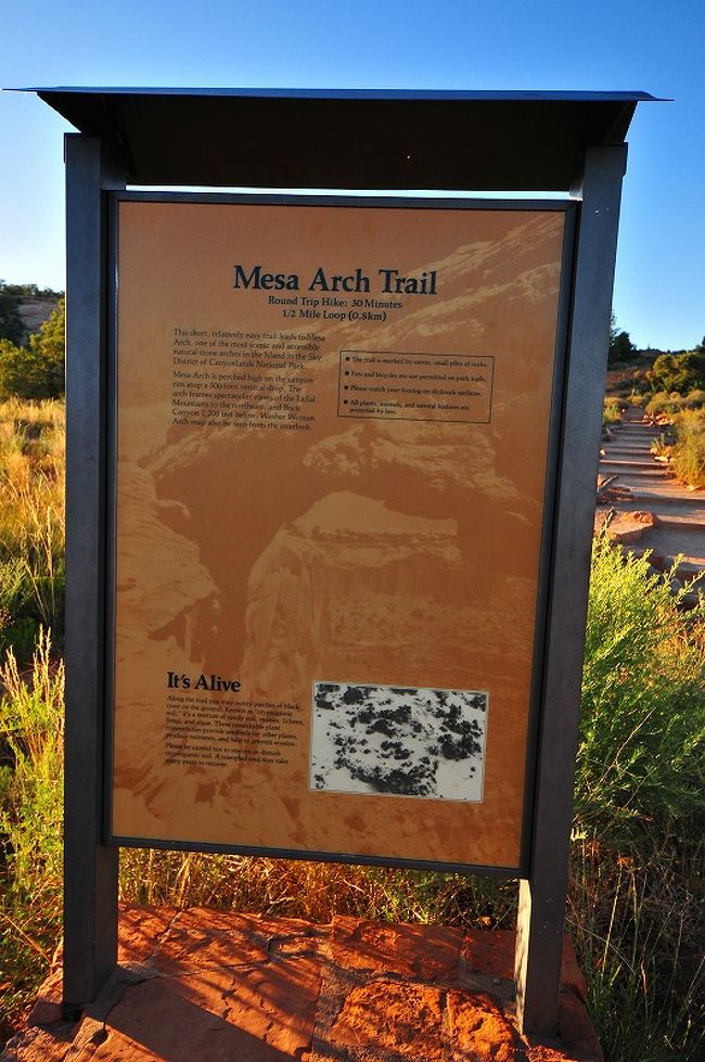 ０８／１０　６日目です。<br /><br />今日は日の出を見る為に、５：２０にホテルを出発です。<br />（早っ！！　２日連続の日の出です）<br /><br />向かった先はメサアーチ。<br />ホテルから１時間ぐらい掛ったかと思います。