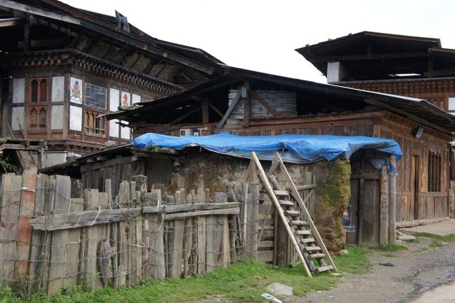 どの家も柵で囲まれ、入り口には梯子がかけてあります。動物が家の敷地に入るのを防ぐためだとか。柵の中には野菜なども植えられていました。