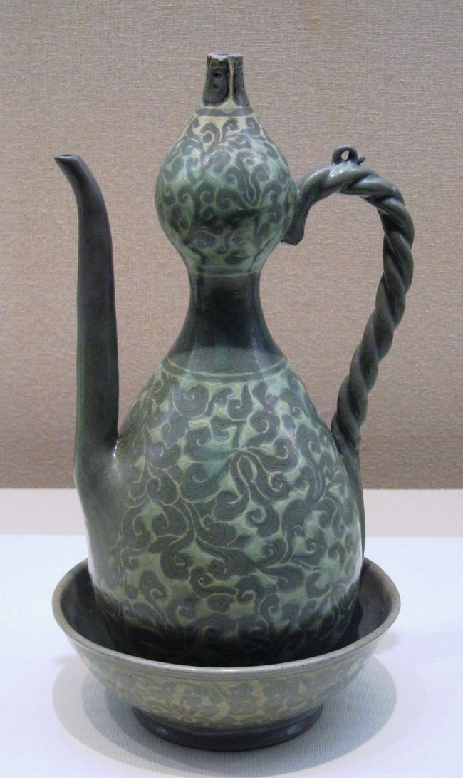 11世紀髙麗青磁瓜型水注 （2011夏、愛知県陶磁資料館(6/9)：韓国