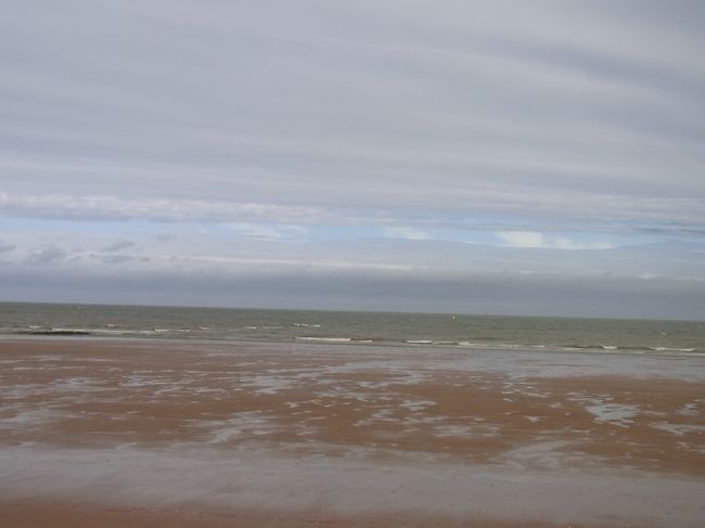 ビーチまで歩きました。夕焼けがきれいだそうです。