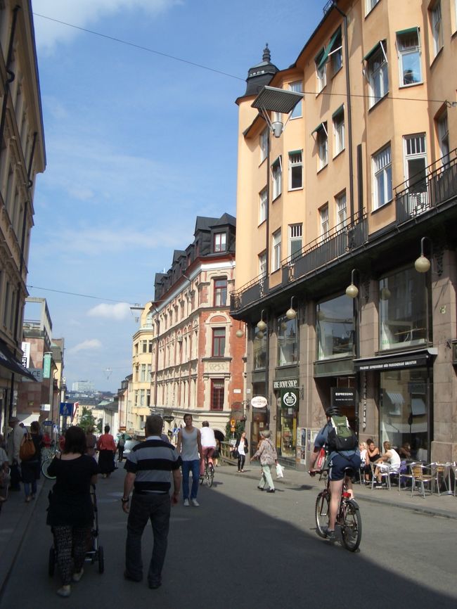 スウェーデン ストックホルム<br />ソーデルマルムのヨータ通り。