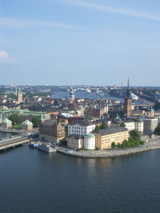 スウェーデン ストックホルム<br />市庁舎の塔から。<br />ガムラ・スタン方面。