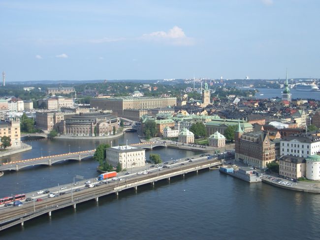 スウェーデン ストックホルム<br />市庁舎の塔から。<br />国会議事堂方面。
