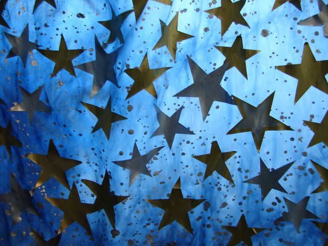 これは願いの星。<br /><br />来館者がつけていく。