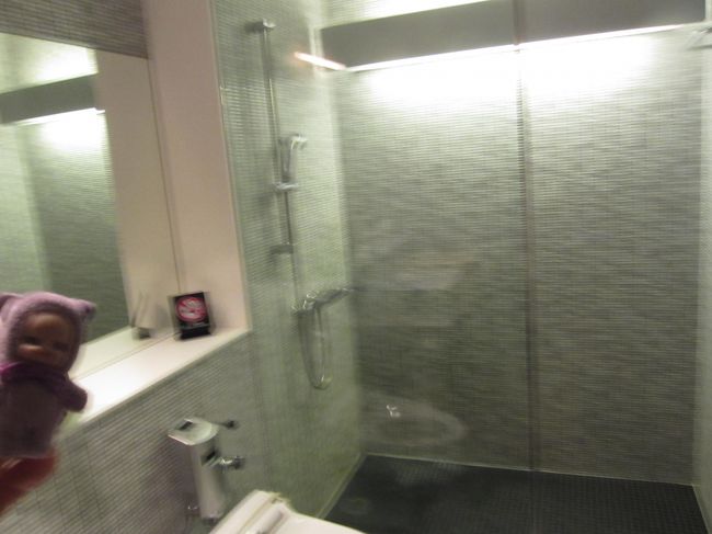 お夕飯後、なんやかやで汗ばんでいたのでラウンジにてシャワーを浴びることに。空港内のユニクロで着替え用のTシャツも買えたし、夜便なので、これで寝る準備は万全！！<br /><br />ちなみに、ラウンジにはまともなご飯はありません・・・<br />湯あがりにフルーツが食べたかったのですが、そんなものはありません。ジュースもトマトジュースと野菜ジュースだけ。<br />ということで、仕方なく湯あがりにポカリスエットをいただきます。<br /><br />羽田と成田でなんでこんなに差があるのでしょうか？？