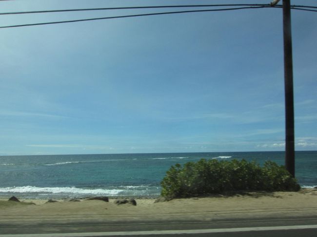 このあとは、ノースショアから東側をドライブしてワイキキに戻ります。<br />ワイキキとは違ってヤシの木がなく、一見すると房総半島の景色のような感じも・・・。