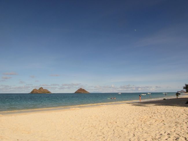 目の前には白砂のビーチと青い海。