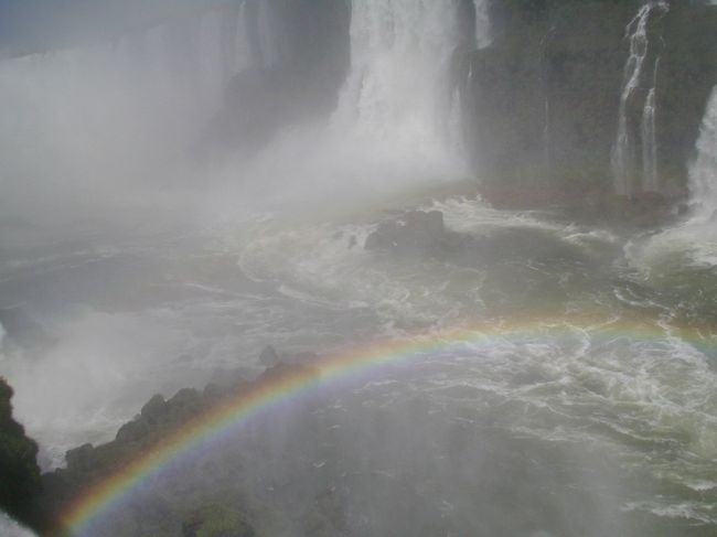 滝つぼにかかった虹