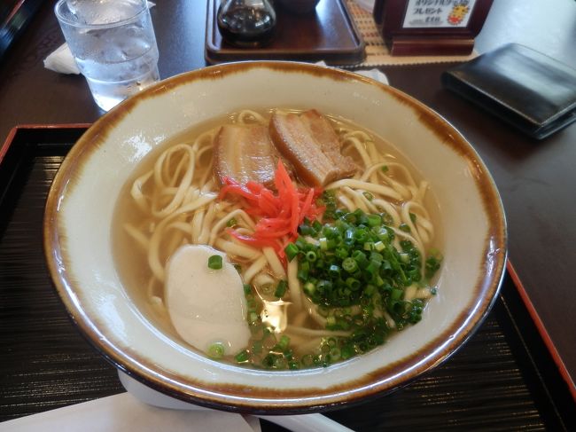 丁度昼時だったので、<br />首里城公園内のレストランで旅行中３度目の沖縄そば。<br /><br />味は特に特徴なし。<br /><br />暫定１位は昨日のきしもと食堂です。