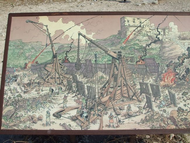 レ・ボーの城塞内説明絵