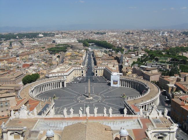 並んでクーポラの上に来ました。エレベータ利用しました。