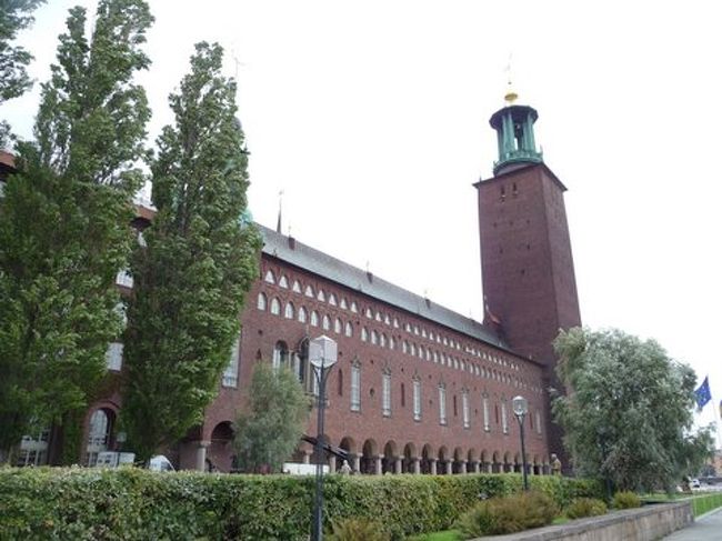 観光名所のストックホルム市庁舎。