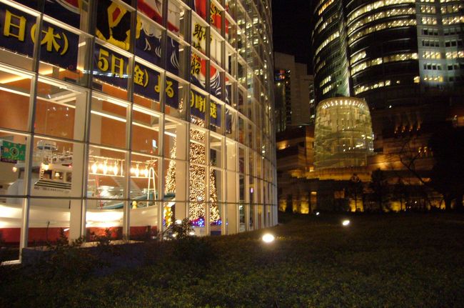 左がテレビ朝日。毛利庭園から撮影。