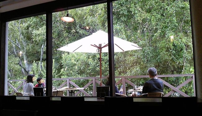 「幡」というお店でお茶しました。<br />麻製の小物やバッグのお店ですが、奥にカフェがありとても落ち着いた空間。<br />テラスもありますよ。