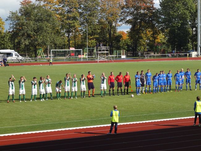 試合開始前の整列