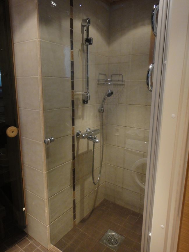 洗濯機の対面にあるシャワー。サウナの後に利用すると思いますが、よっちんはジャグジーではなく、こちらを使用。