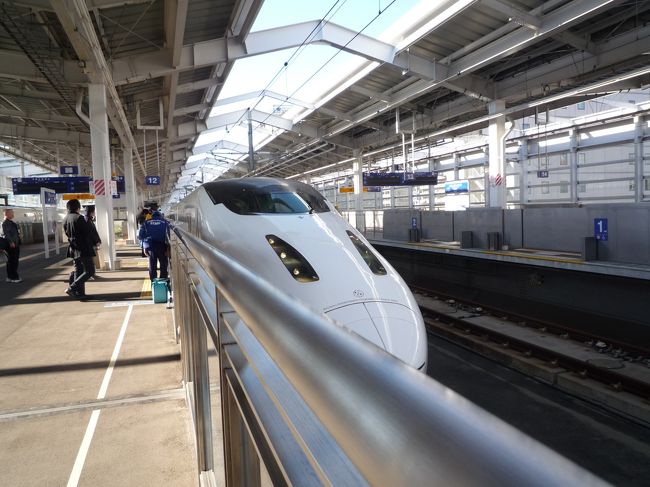 九州新幹線に乗って博多へゴー<br /><br /><br />まだ、この時は完全につながっていなかったので、<br /><br />途中で特急に乗り換え。<br /><br />指定ではなかったの争奪戦に負け、<br />旦那は座れず…。（(-人-)ごめんよおぉ）<br /><br />なんとか無事に博多へ到着。<br /><br />まずはホテルにチェックイン。<br /><br />宿は寝るだけなので、駅から近い「ホテルサンルート博多」を取りました。