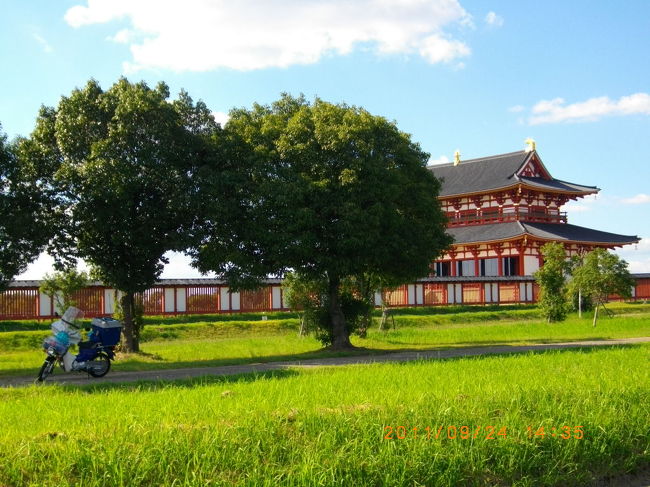 ようやく平城京跡地へ来ました。奈良公園からは結構距離あります。