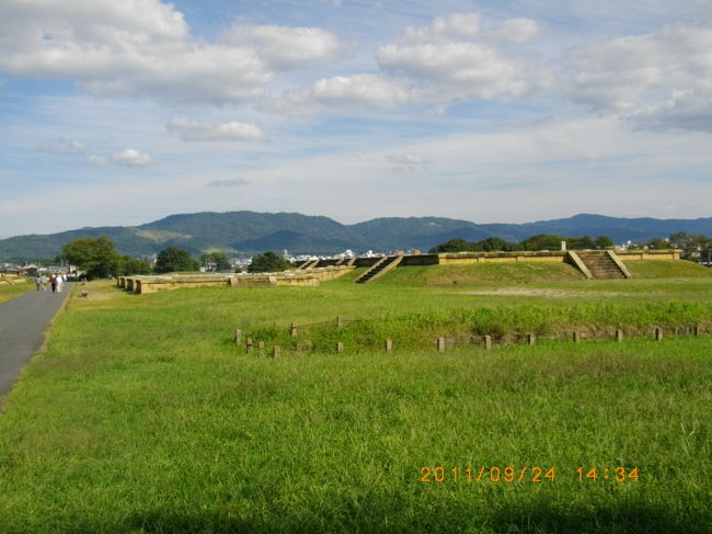 広っぱの中に、何か建物礎石が。こんなのも残っているんですね。