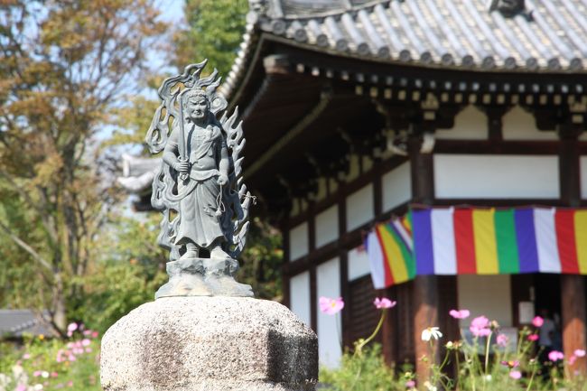 「かんまん石」の上に不動明王。<br />かなり凛々しい不動明王です。<br />「かんまん石」はなでたり、お腹や背中を押しあてると健康増進の御利益があるらしい。