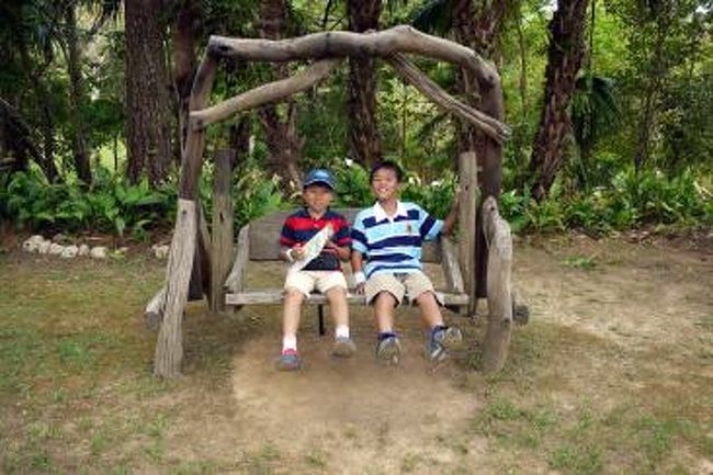 ブランコで記念撮影