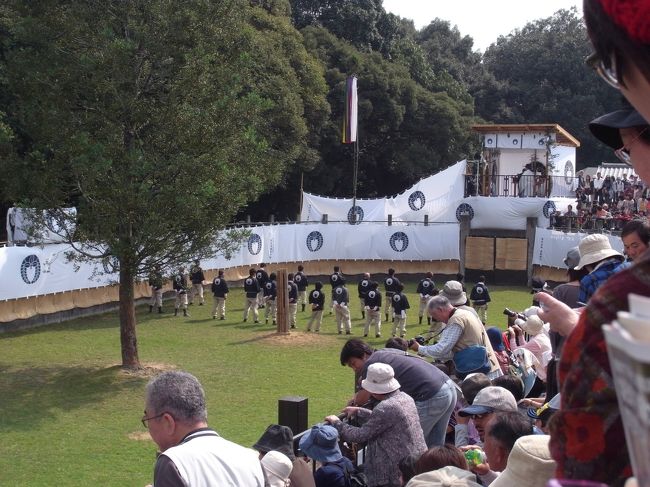 最初の回には入れないかと思いましたが、なんとか滑り込めて、神主さんによる安全祈願から見ることができました。<br /><br />でも30分ずつぐらいで観客の入れ替えがあるので、多くの観光客が見れるのが嬉しいイベントですね。