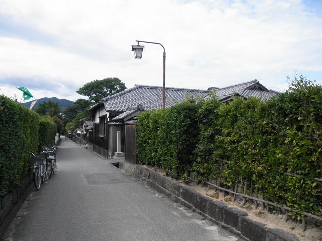 木戸孝允旧宅前の通り。