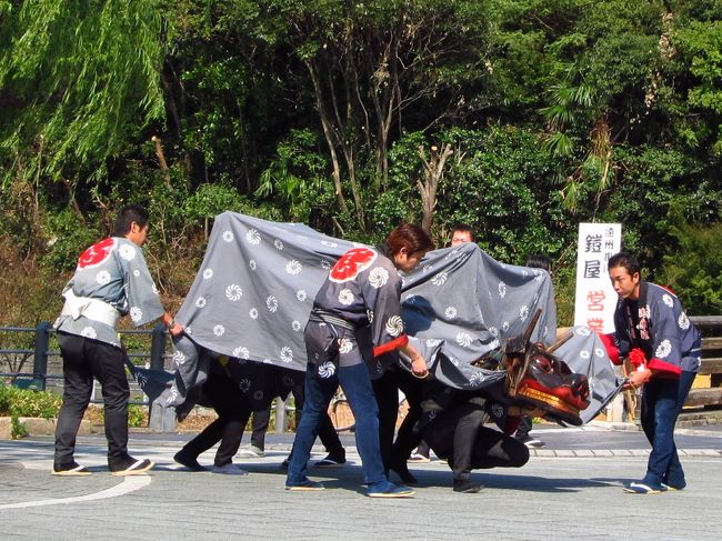 「掛川宿鎮護大祓いの舞」<br />宿場の平穏を願って舞った。