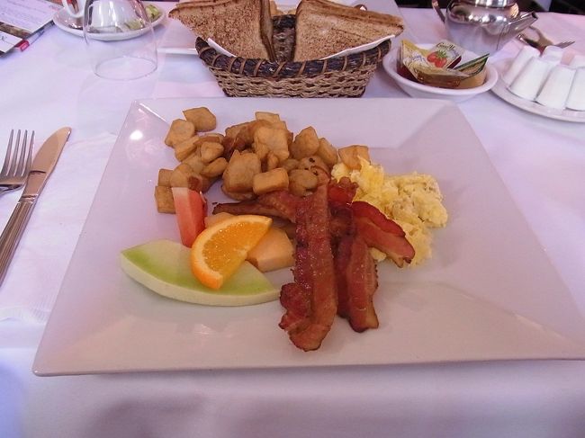 ホテルの美味しい朝食です。