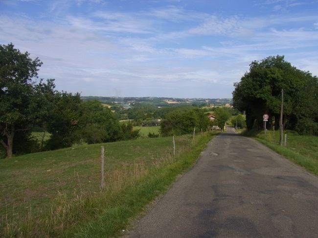 また、country roadを走ります。