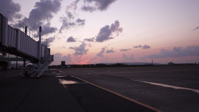 ちょうど日の入りだ．きれい！