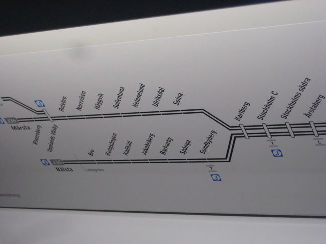 路線図<br /><br />左端のマシュータからstockholmCまで行きます