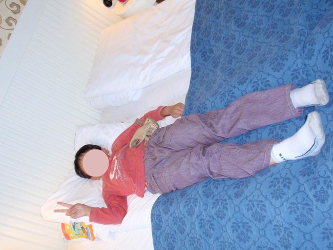 「あ〜、疲れた！」<br />帰りは下り坂だったのものの、かなり歩くのと暑いので疲れました。バスターミナルと駅の間のスーパーで夕食を買って帰ってきました。食べて寝〜ます。。。