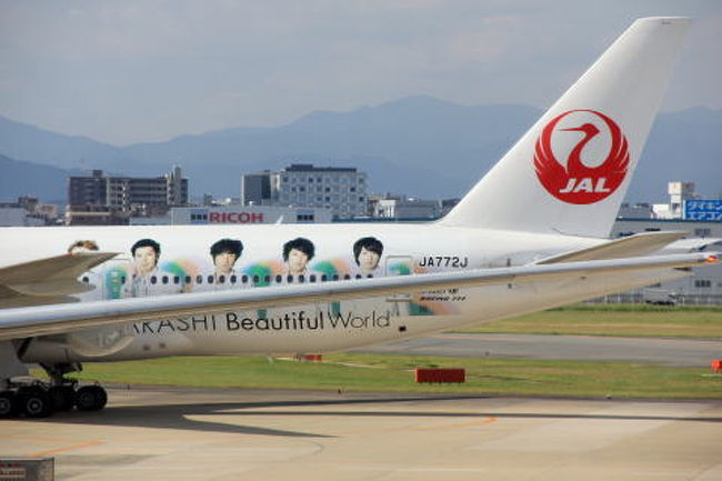 友人のお供で、嵐ジェットで福岡到着〜！　ではなく、次の便で福岡到着〜(^^ゞ<br />一緒に行った友人が嵐ファンだったのですが、あまりに早い便だったので、帰りのみ嵐ジェットで･･･(^^ゞ<br />到着すると、前の便がドーンとお隣に･･･v(^^)v